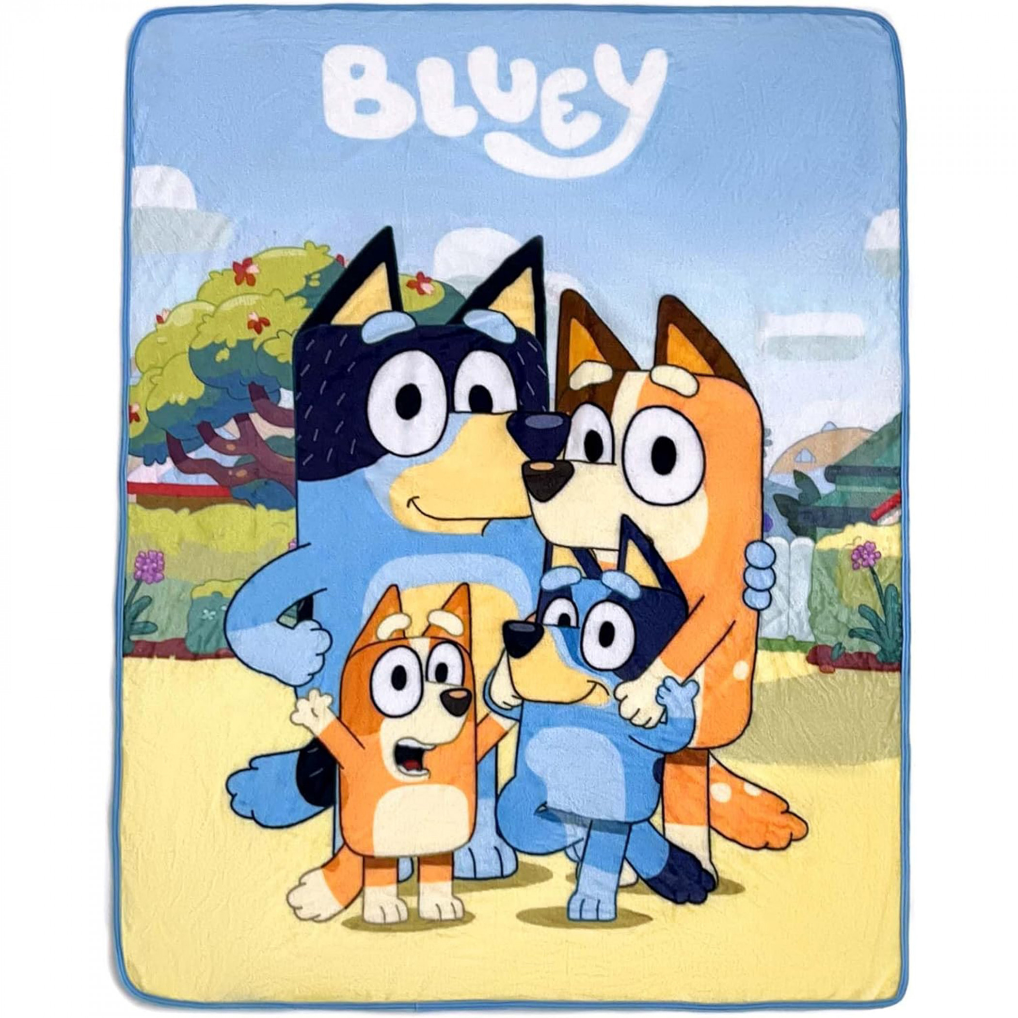 Bluey Family Photo 46" X 60" Throw Blanket